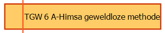 TGW 6 A-Himsa geweldloze methode