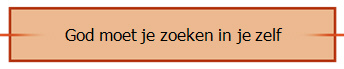 God moet je zoeken in je zelf